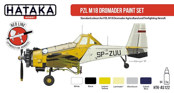 PZL M18 Dromader Paint Set (6 paints) HTK-AS122