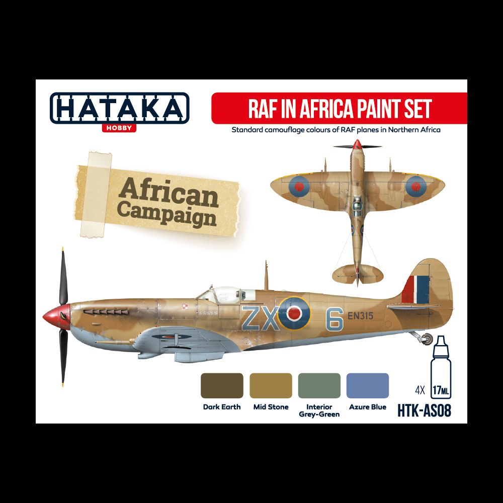 Hataka Hobby HTK-BS08 Royal Air Force in Africa paint set (4 colo