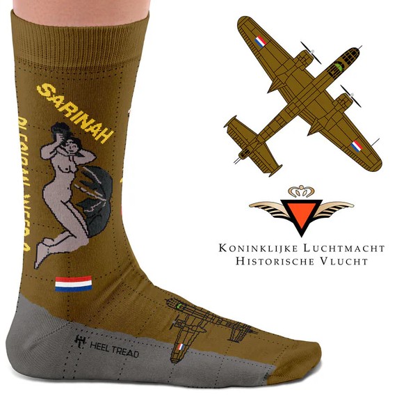 Pair of war machine socks: B-25 Mitchell Sarinah SOCK B-25