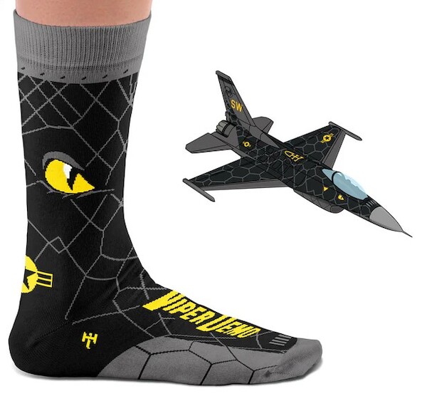 Pair of war machine socks: F16 Viper Demo Team SOCK F-16