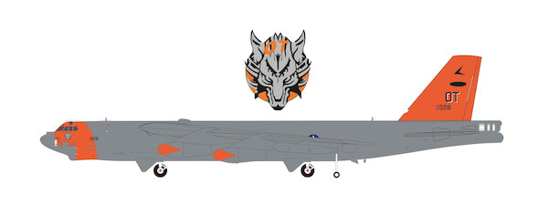 B52H Stratofortress USAF 49th TES Test orange livery 573726