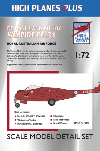De Havilland DH100 Vampire FB31 (RAAF)  HPL072008