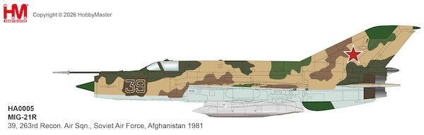 MIG21R 39, 263rd Recon. Air Sqn., Soviet Air Force, Afghanistan 1981 HA0005