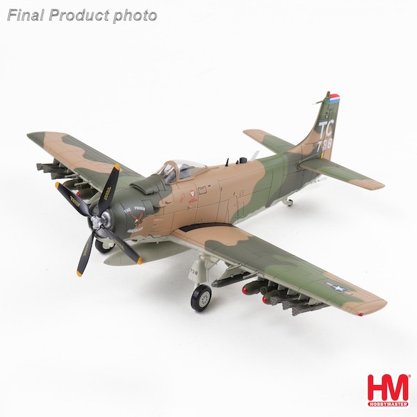Douglas A-1H Skyraider, "The Proud American" 52-139738, 1st SOS, NKP Royal Thai AFB, June 1972 HA2922