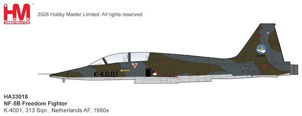 Northrop F-5B Freedom Fighter RNLAF, KLU, Royal Netherlands Air Force, K-4001, 313 Sqn., 1980s HA33018