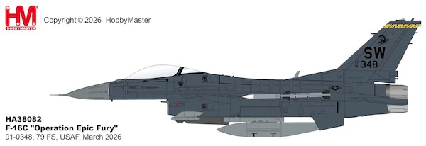 F16C "Operation Epic Fury" 91-0348, 79 FS, USAF, March 2026 HA38082