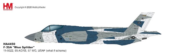 F-35A "Blue Splinter" 11-5022/WA, 65 AGRS, 57 WG, USAF (what if scheme) HA4450