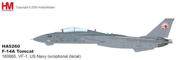Grumman F14A Tomcat US Navy 160665, VF-1, US Navy (w/optional decal) HA5260