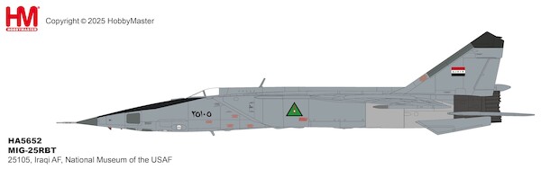 Hobbymaster HA5652 MIG-25RBT Foxbat, 25105, Iraqi AF, National Mu