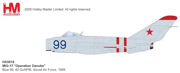 MIG-17 "Operation Danube" Blue 99, 42.GvAPIB, Soviet Air Force, 1968 HA5918