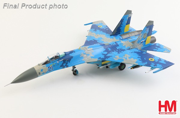 Sukhoi Su27 Flanker B Blue 21, Ukrainian Air Force (with 2 x JDAM-Er gliding bombs) HA6027