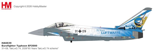 Eurofighter EF2000 Luftwaffe, 31+09, TakLwG 74, 2026 "65 Years TakLwG 74 scheme" HA6639