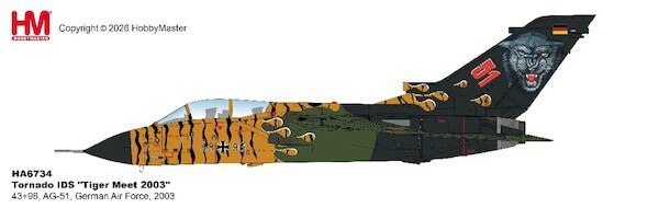 Tornado IDS "Tiger Meet 2003" 43+96, AG-51, German Air Force, 2003 HA6734