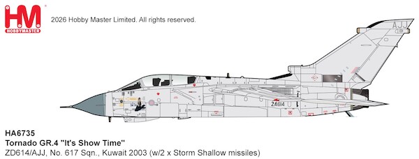 Tornado GR.4 "It's Show Time" ZD614/AJJ, No. 617 Sqn., Kuwait 2003 (w/2 x Storm Shallow missiles) HA6735