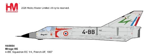Mirage IIIE 4-BB, Squadron EC 1/4, French AF, 1967 HA9854