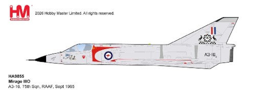 Mirage IIIO A3-16, 75th Sqn, RAAF, Sept 1965 HA9855