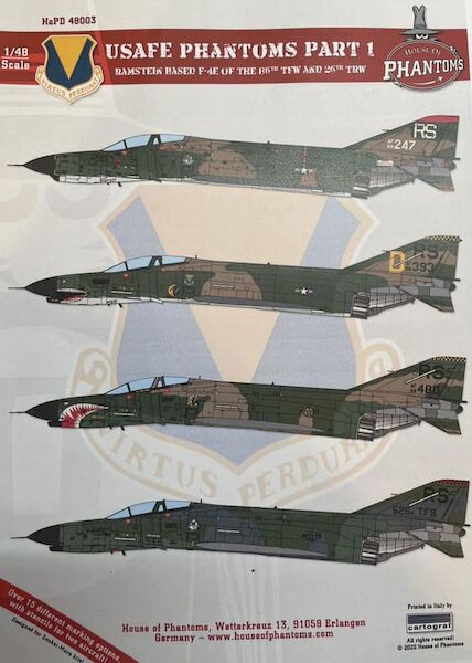 USAFE Phantoms Part 1 - F-4Es of the 26th TRW / 86th TFW at Ramstein AB/Germany  HoPD48003