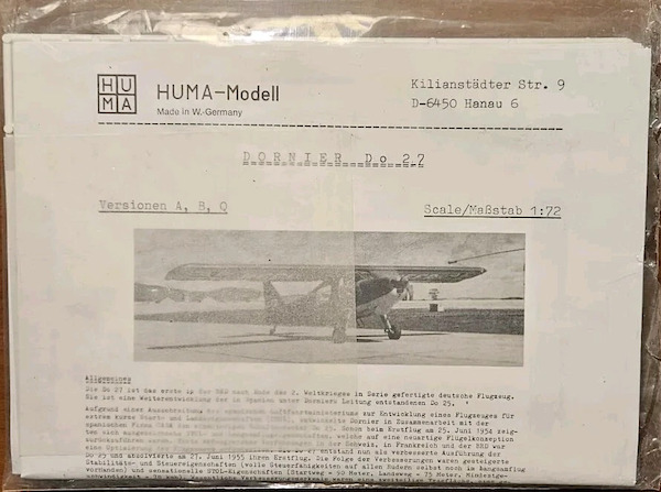 Dornier Do27 *(Versies A,B,Q.) 2510