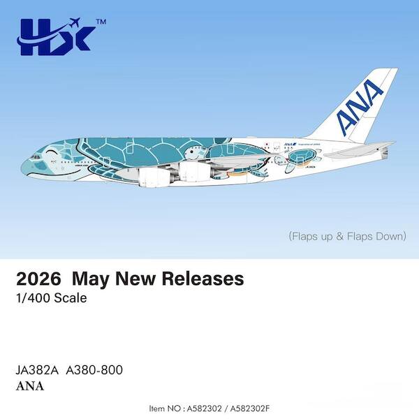 Airbus A380 ANA Flying Honu-Lani (Green Turtle) JA382A A582302