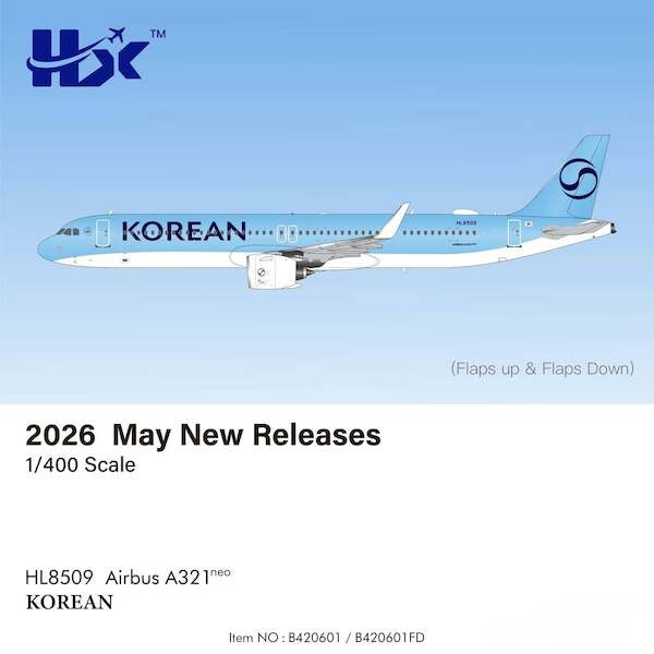Airbus A321 Korean HL8509 B420601