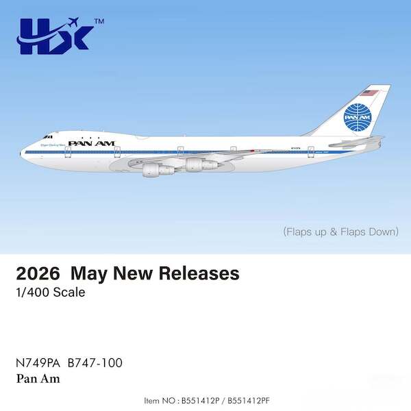 Boeing 747-100 Pan Am "Clipper Dashing Wave" N749PA B551412P