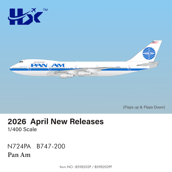 Boeing 747-200 Pan Am “Clipper Fairwind" N724PA Flaps Down Polished B598202PF