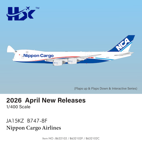 Boeing 747-8F Nippon Cargo Airlines JA15KZ Interactive Series B632102C
