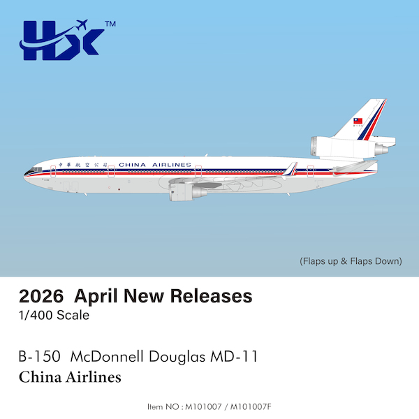 McDonnell Douglas MD11 China Airlines B-150 Flaps Down M101007F