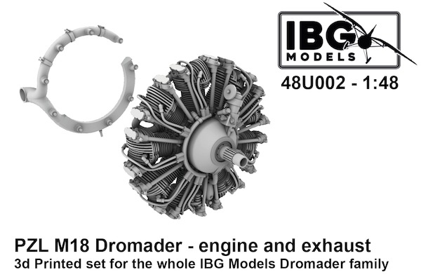 PZL M18 Dromader - Engine and Exhaust 48U002