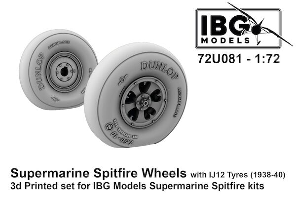 Supermarine Spitfire Wheels with IJ12 Tyres (1938-40) (IBG) 72U081