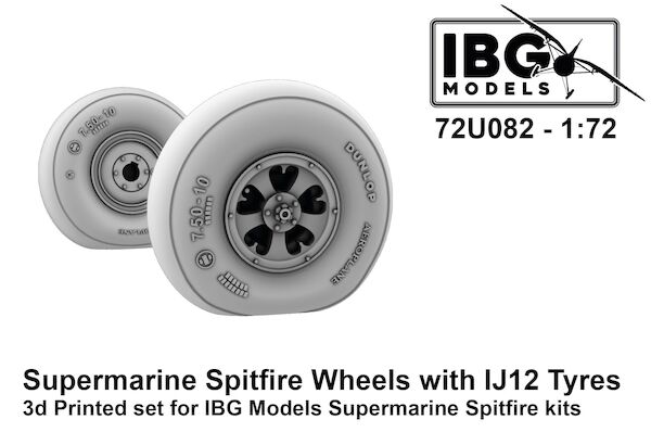 Supermarine Spitfire Wheels with IJ12 Tyres (IBG) 72U082