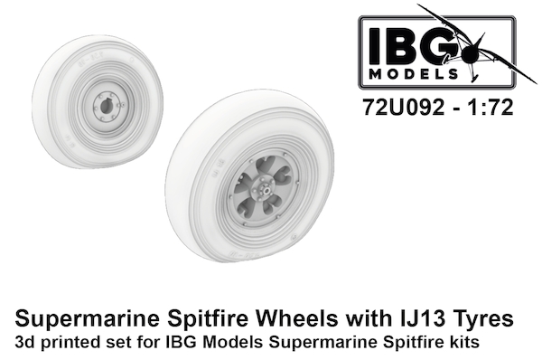 Supermarine Spitfire Wheels with IJ13 Tyres (IBG) 72U092