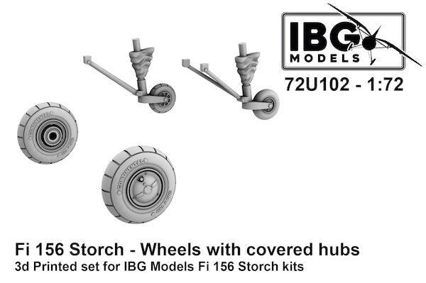Fieseler Fi 156 Storch Wheels with covered hubs (IBG) 72U102