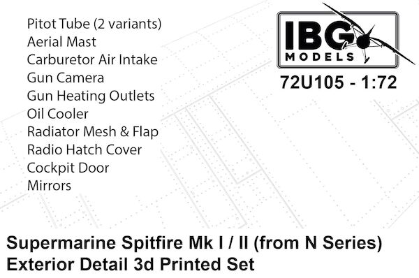 Supermarine Mk Vb Trop Exterior Detail Set (IBG) 72U105