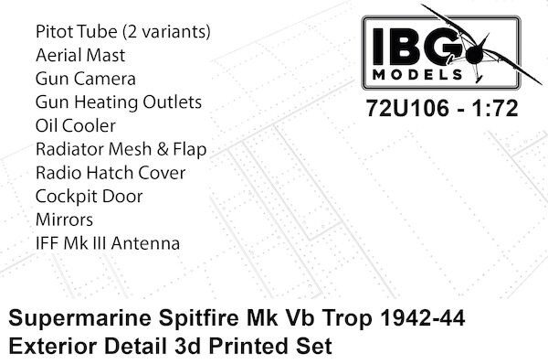 Spitfire Mk Vb Trop Cockpit Structure Insert (IBG) 72U110