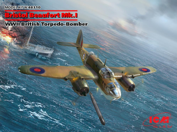 Bristol Beaufort Mk.I WWII British Torpedo-Bomber  48310