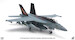 F/A18E Super Hornet US Navy, 168927/NG-200 VFA-14 Tophatters, 100th Anniversary Edition, 2019 JCW-72-F18-012