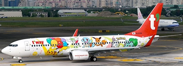 Boeing 737-800 T'way Air "Pikachu Jet TW" HL8306  SA4021