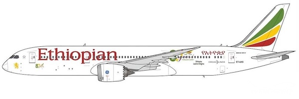 Boeing 787-9 Dreamliner Ethiopian Airlines "80 Years" ET-AXS XX40807