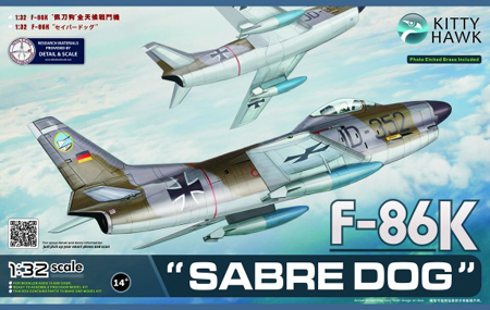 North American F86K Sabre dog (incluing Dutchg AF decals) KH32008NL