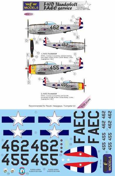 Republic F47D Thunderbolt in FAEC - Cuban service c32129