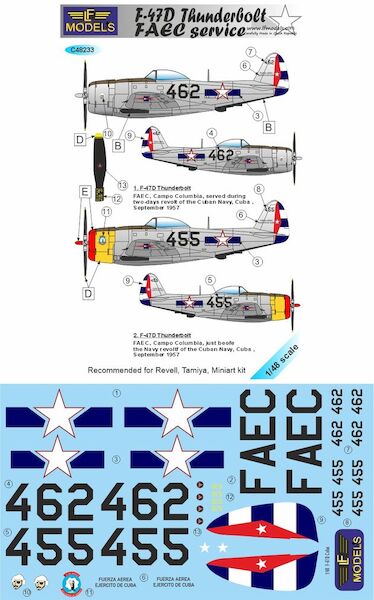 Republic F47D Thunderbolt in FAEC - Cuban Service c48233