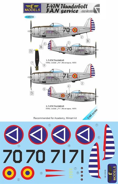 Republic F47N Thunderbolt in FAN - Nicaraguan Service c48234