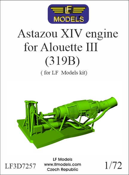Astazou XIV engine for Alouette III 319B (LF Models) LF3D7257