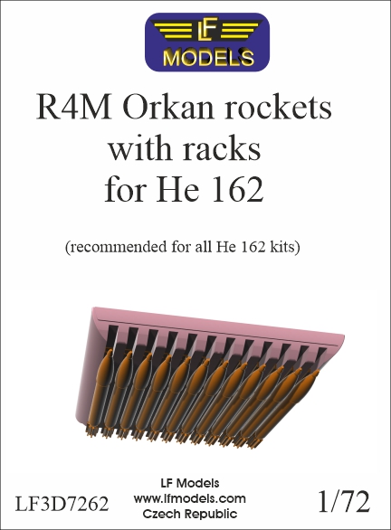 R4M Orkan rockets with racks for He 162, 2x 12 rockets for all kits. LF3D7263
