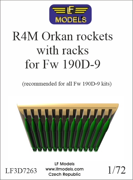 R4M Orkan rockets with racks for Fw 190D-9, 2x 13 rockets for all kits. LF3D7264
