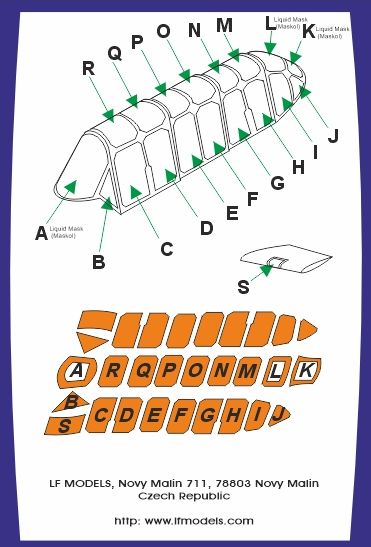 NAA 57P-2/64 canopy masking set (LF Models, RS Models) LFCM7219
