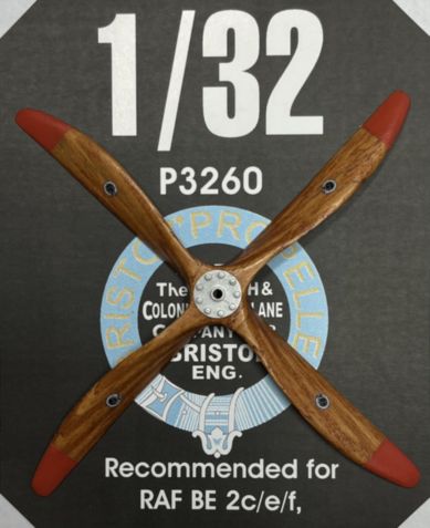 Hand made  wooden 4 blade prop Bristol (|RAF Be2C/E/F)  LFP3260
