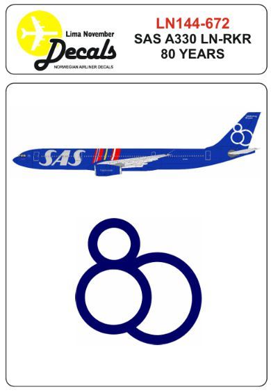 Airbus A330-300 SAS LN-RKR In 80 Years Colours) LN144-672