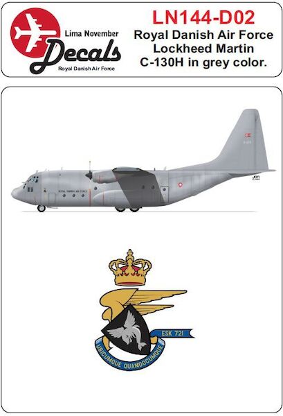 Royal Danish AF Lockheed C130H Hercules Grey scheme  LN144-D02